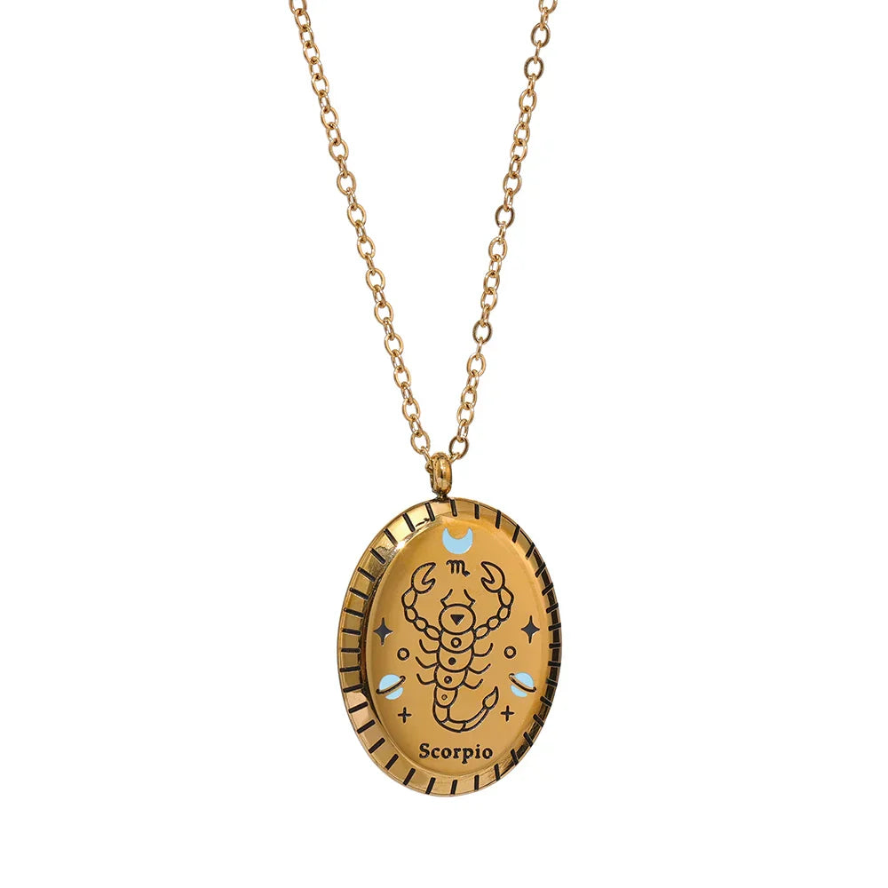 Constelaciones del Zodíaco Medal Necklace (18K Gold Plated) | Luvesina