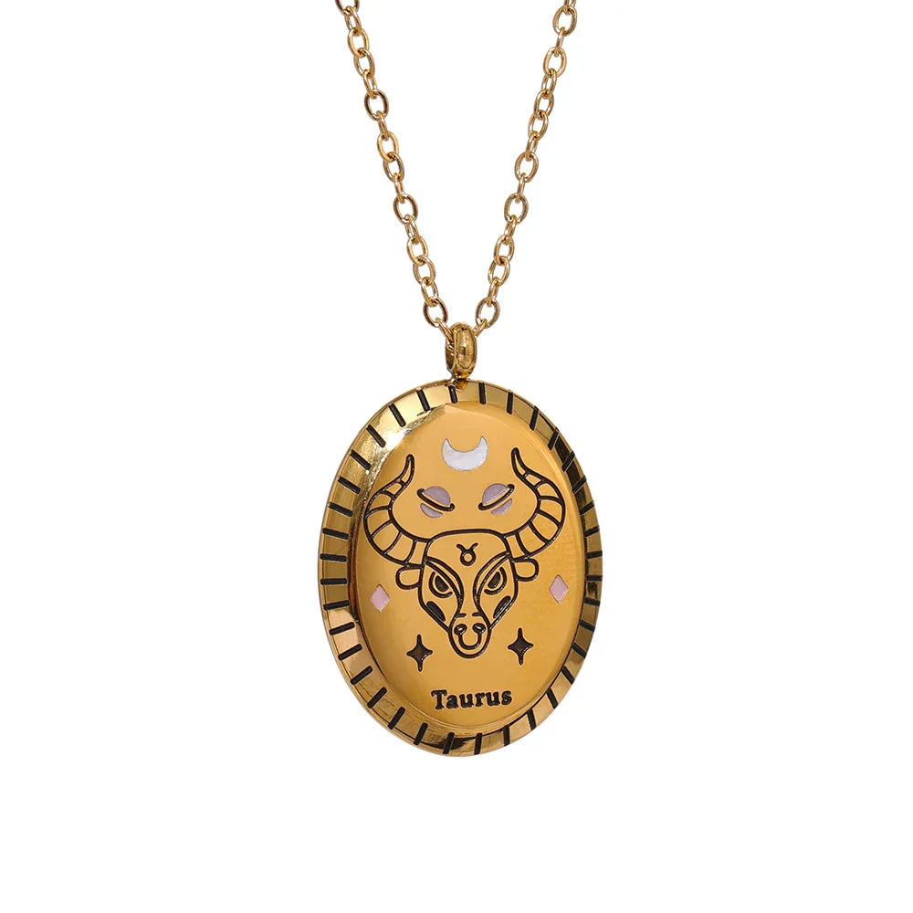 Constelaciones del Zodíaco Medal Necklace (18K Gold Plated) | Luvesina