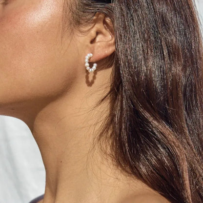 Aro of Pearl Earring (Gold Plated) | Luvesina