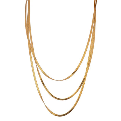 Malla in Triple Capa Necklace (18K Gold Plated) | Luvesina