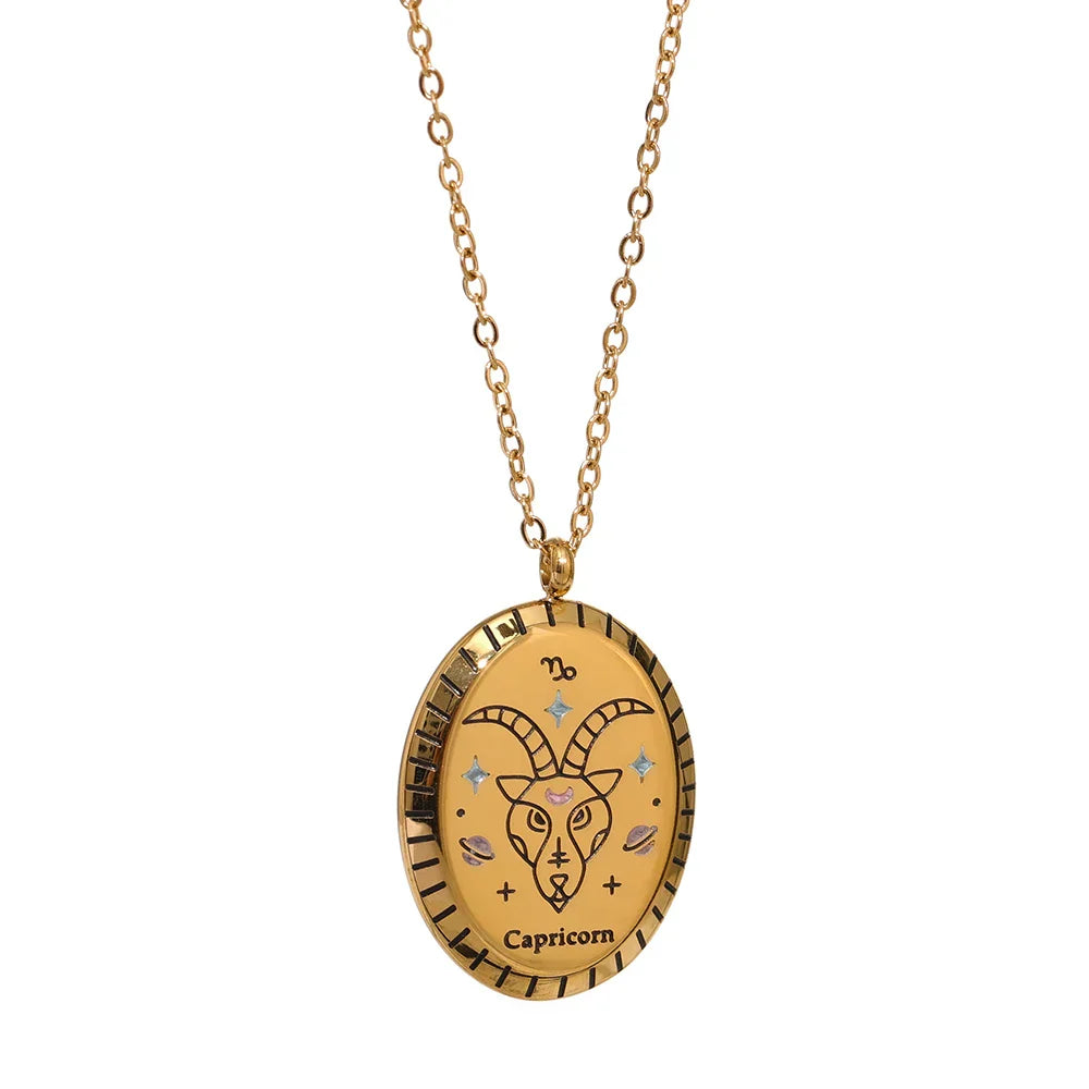 Constelaciones del Zodíaco Medal Necklace (18K Gold Plated) | Luvesina