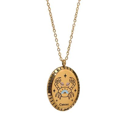 Constelaciones del Zodíaco Medal Necklace (18K Gold Plated) | Luvesina