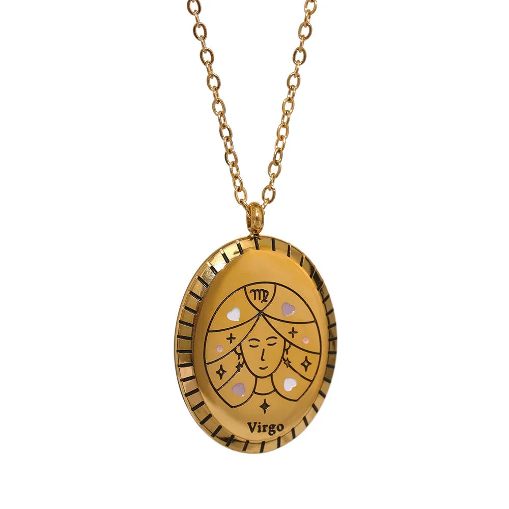 Constelaciones del Zodíaco Medal Necklace (18K Gold Plated) | Luvesina