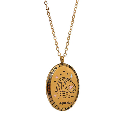 Constelaciones del Zodíaco Medal Necklace (18K Gold Plated) | Luvesina