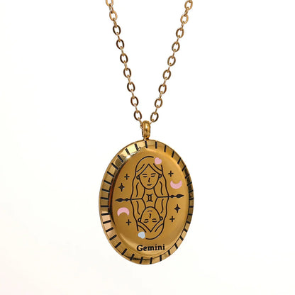 Constelaciones del Zodíaco Medal Necklace (18K Gold Plated) | Luvesina
