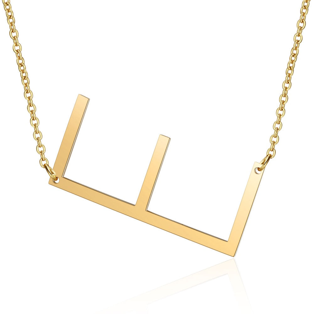 Letra Inicial Large Necklace (18K Gold Plated) | Luvesina
