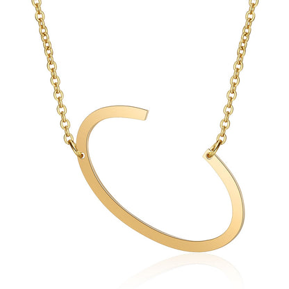 Letra Inicial Large Necklace (18K Gold Plated) | Luvesina