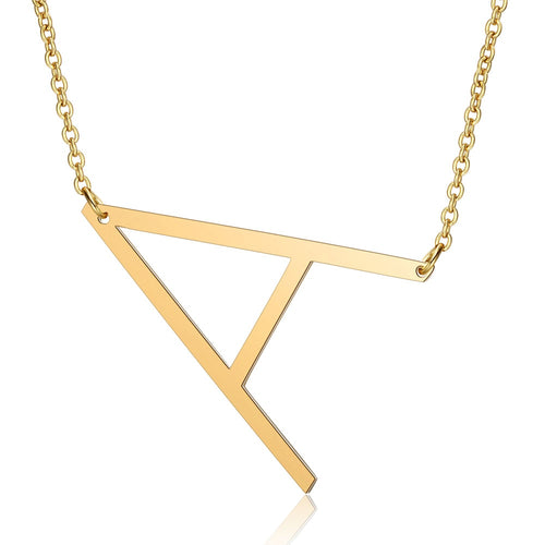 Letra Inicial Large Necklace (18K Gold Plated) | Luvesina