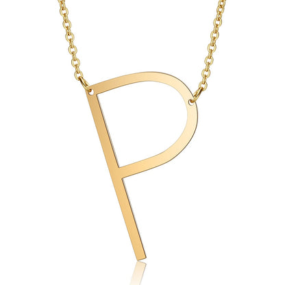 Letra Inicial Large Necklace (18K Gold Plated) | Luvesina