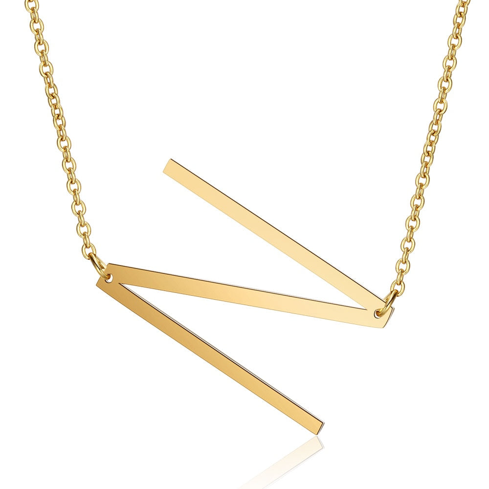 Letra Inicial Large Necklace (18K Gold Plated) | Luvesina