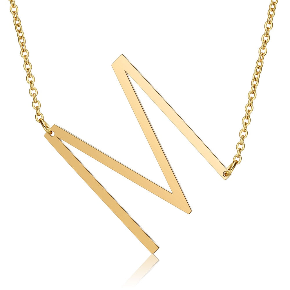 Letra Inicial Large Necklace (18K Gold Plated) | Luvesina