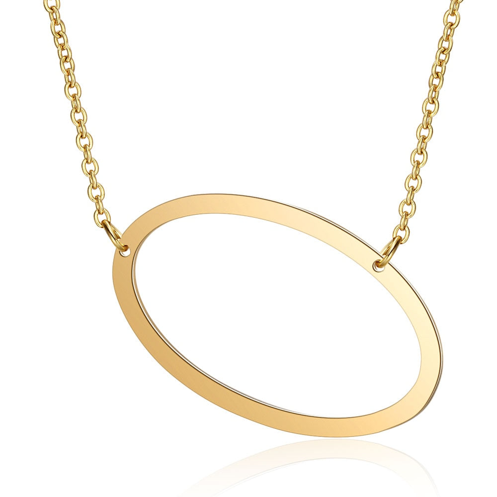Letra Inicial Large Necklace (18K Gold Plated) | Luvesina