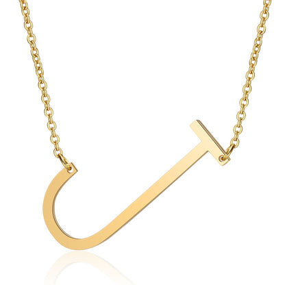 Letra Inicial Large Necklace (18K Gold Plated) | Luvesina