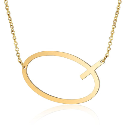Letra Inicial Large Necklace (18K Gold Plated) | Luvesina
