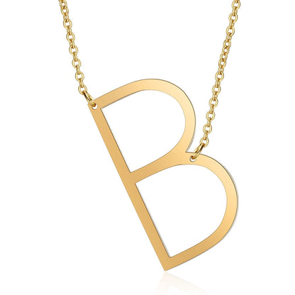 Letra Inicial Large Necklace (18K Gold Plated) | Luvesina