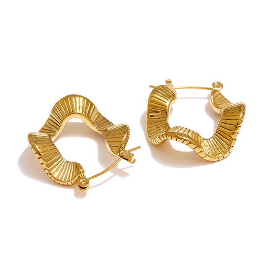 Aro Irregular Allegra Earring (18K Gold Plated) | Luvesina