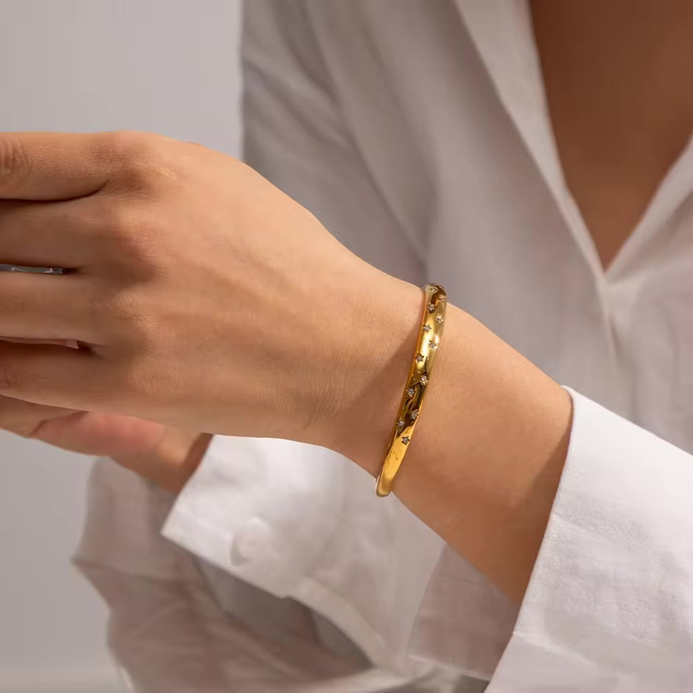 Brazalete Stella of Zirconia (18K Gold Plated) | Luvesina