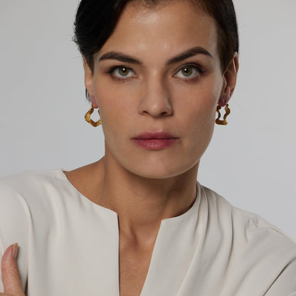 Aro Irregular Allegra Earring (18K Gold Plated) | Luvesina