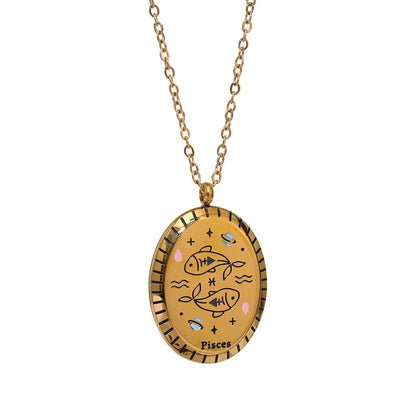 Constelaciones del Zodíaco Medal Necklace (18K Gold Plated) | Luvesina