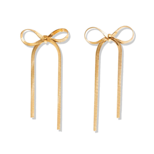 Bow Céline Earring (Gold Plated) | Luvesina