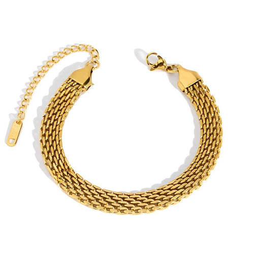 Malla Elegant Bracelet (Gold Plated) | Luvesina