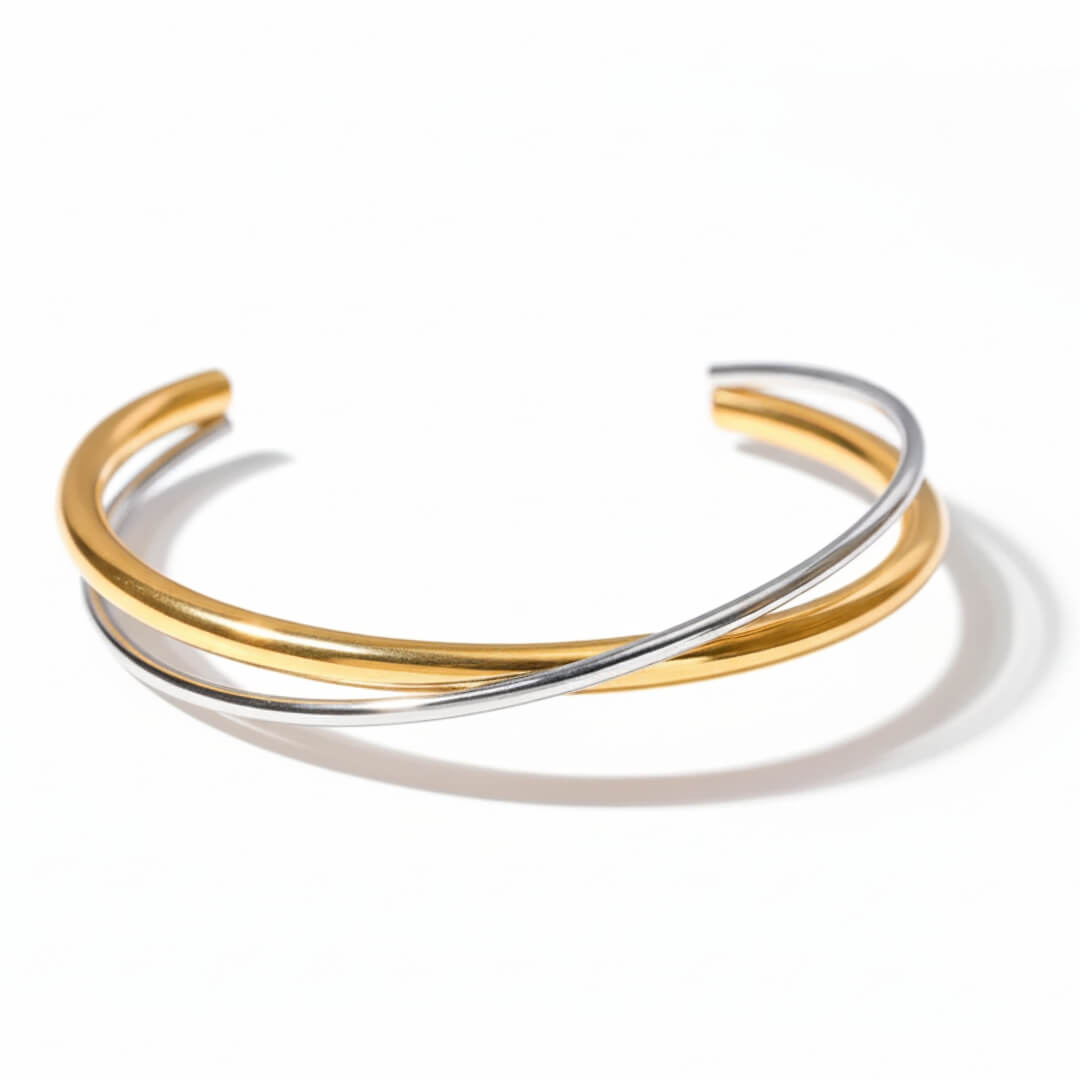 Double Contraste Verona Bracelet (18K Gold Plated) | Luvesina