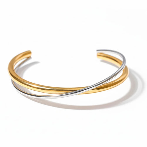 Double Contraste Verona Bracelet (18K Gold Plated) | Luvesina