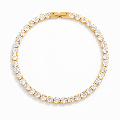 Riviera with Zirconia Brilliant Bracelet (Gold Plated) | Luvesina