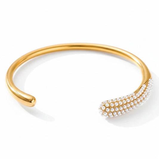 Spike Pearls Bracelet (18K Gold Plated) | Luvesina