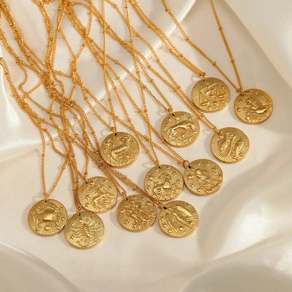 Del Zodíaco with Símbolos of the Constelaciones Necklace | Luvesina