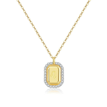 12 Signos del Zodíaco Zirconia Necklace (18K Gold Plated) | Luvesina