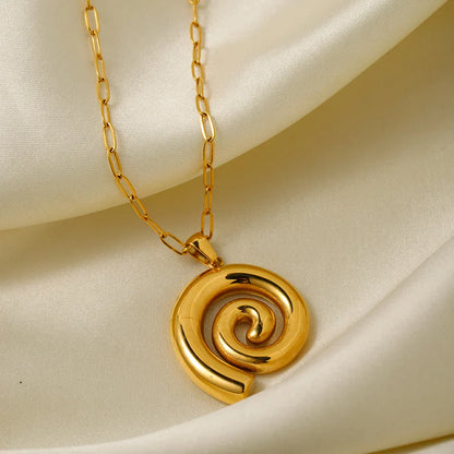 Espiral Grueso Necklace (18K Gold Plated) | Luvesina
