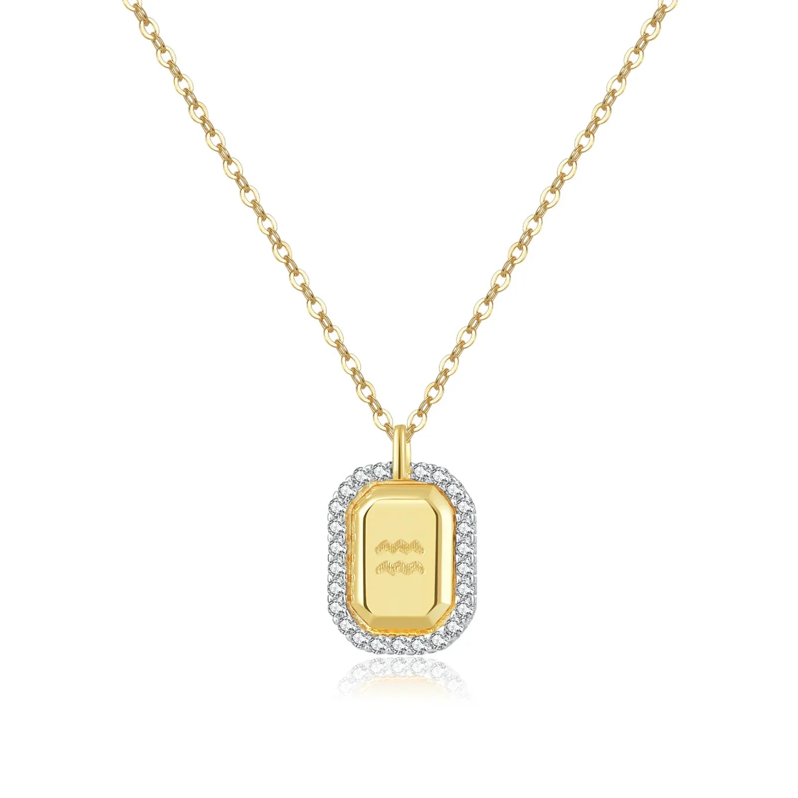 12 Signos del Zodíaco Zirconia Necklace (18K Gold Plated) | Luvesina