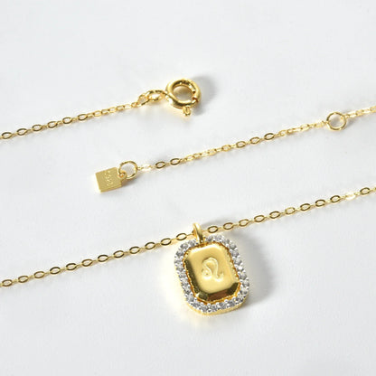 12 Signos del Zodíaco Zirconia Necklace (18K Gold Plated) | Luvesina