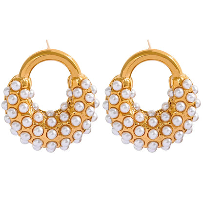 Set Spike Pearl: Bracelet + Earring + Ring (18K Gold Plated) | Luvesina