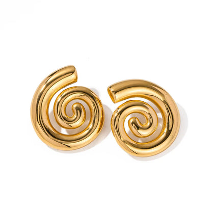 Set Espiral Chunky: Necklace + Earring (18K Gold Plated) | Luvesina