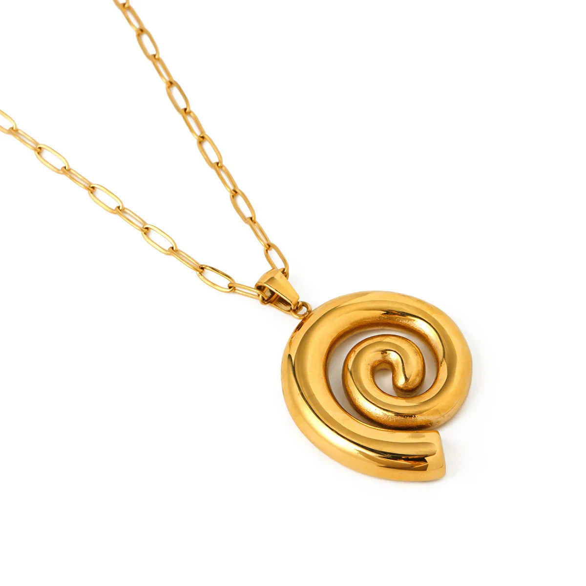 Set Espiral Chunky: Necklace + Earring (18K Gold Plated) | Luvesina