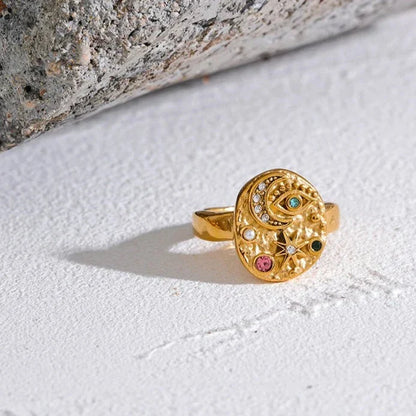 Marsella Zirconia Ring (18K Gold Plated) | Luvesina