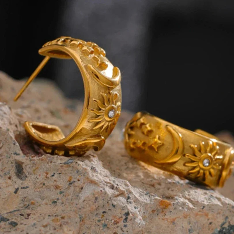Aro Celeste Earring (18K Gold Plated) | Luvesina