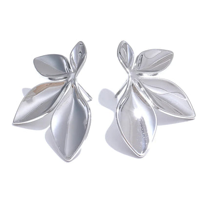 Naturaleza with Formato of Leaf Earring (Gold Plated) | Luvesina