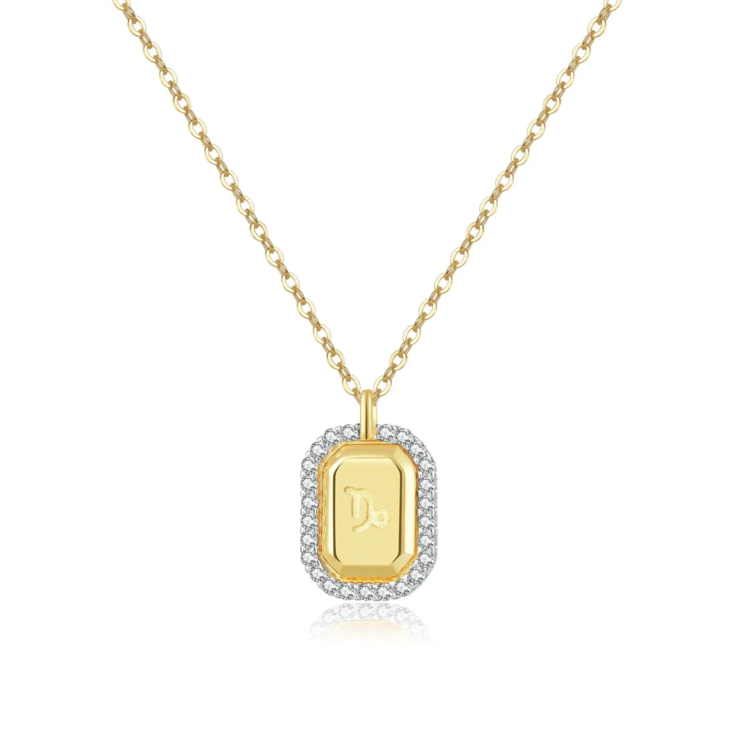 12 Signos del Zodíaco Zirconia Necklace (18K Gold Plated) | Luvesina
