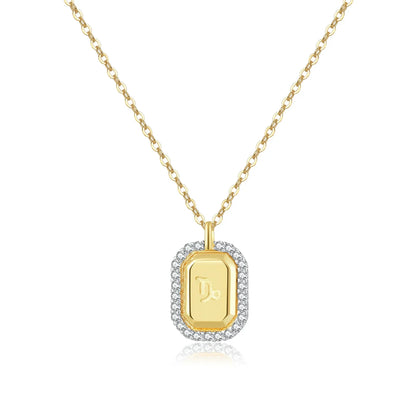 12 Signos del Zodíaco Zirconia Necklace (18K Gold Plated) | Luvesina