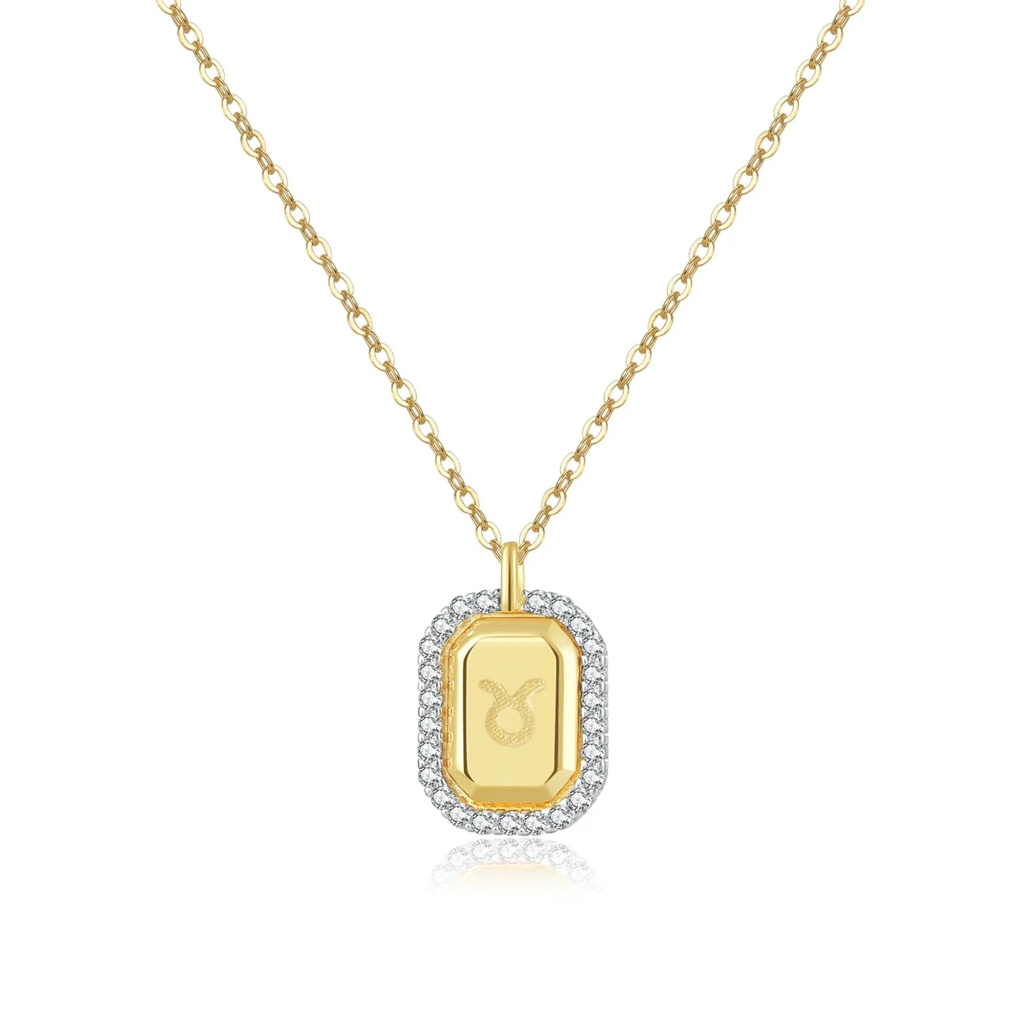 12 Signos del Zodíaco Zirconia Necklace (18K Gold Plated) | Luvesina