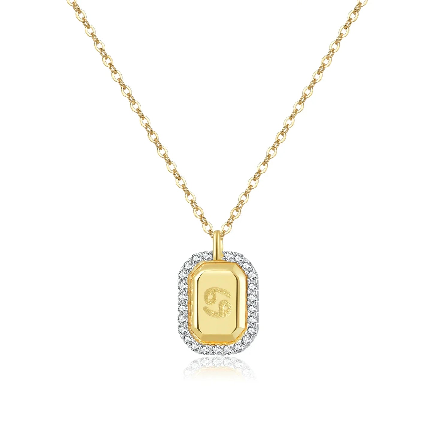 12 Signos del Zodíaco Zirconia Necklace (18K Gold Plated) | Luvesina