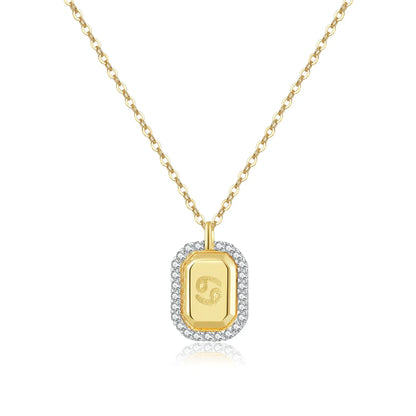12 Signos del Zodíaco Zirconia Necklace (18K Gold Plated) | Luvesina