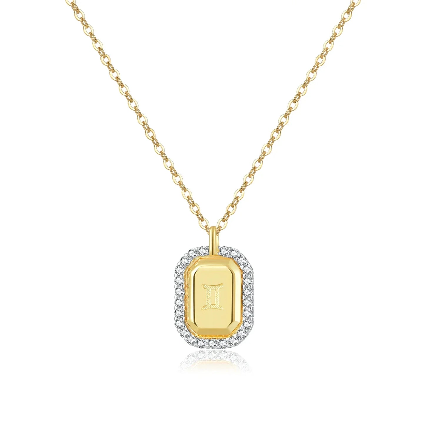 12 Signos del Zodíaco Zirconia Necklace (18K Gold Plated) | Luvesina