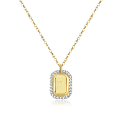 12 Signos del Zodíaco Zirconia Necklace (18K Gold Plated) | Luvesina