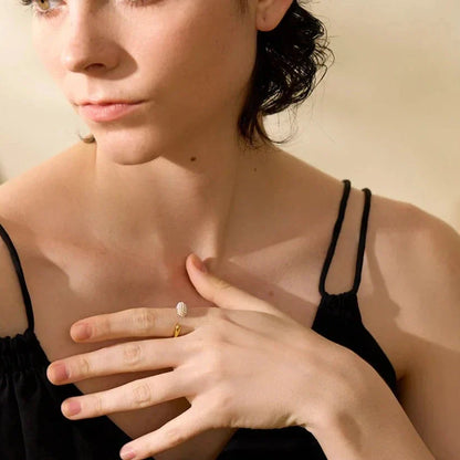 Spike with Pearls Adjustable Ring (18K Gold Plated) | Luvesina