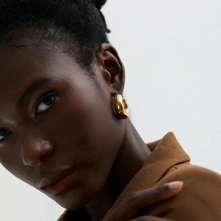Aro Bold Earring (18K Gold Plated) | Luvesina