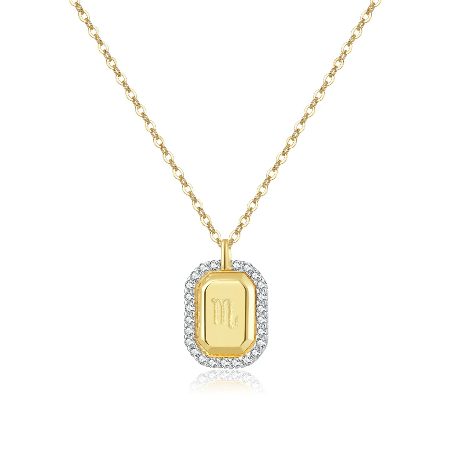 12 Signos del Zodíaco Zirconia Necklace (18K Gold Plated) | Luvesina